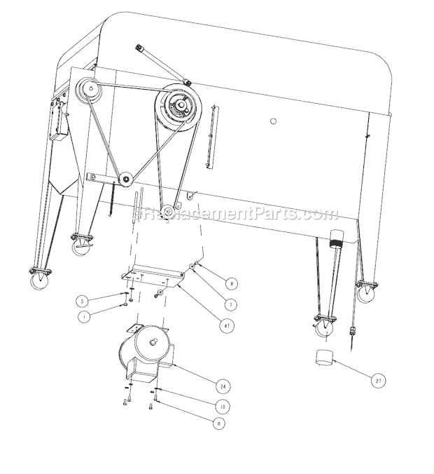 Page E Diagram and Parts List for HP24  Barranca Diamond Brick Saw